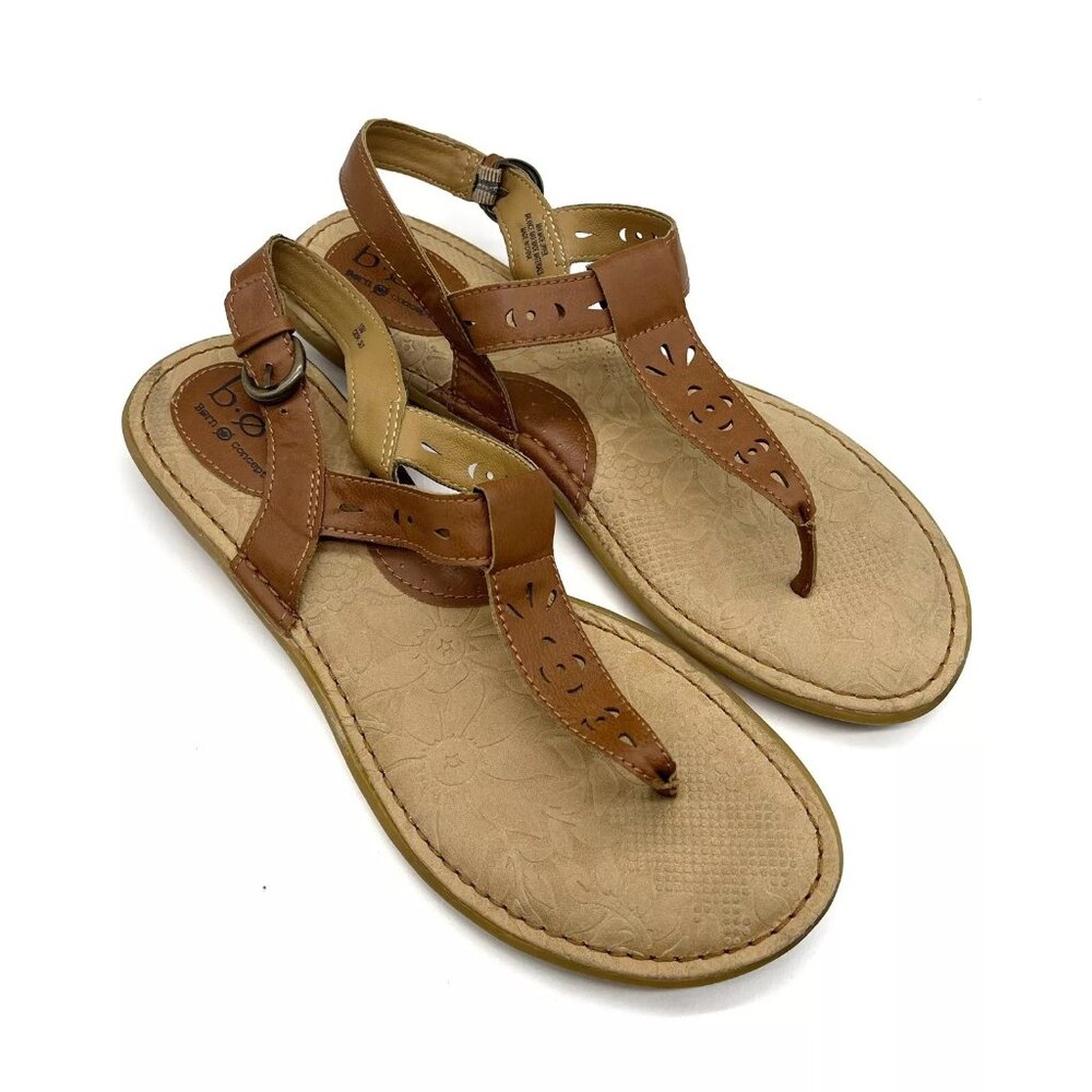 B.O.C Born Concept Women's Comfort Flats Vegan Sandals Size 9M Brown Casual